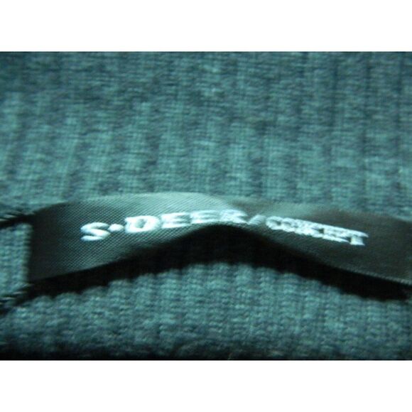 S. DEER/Concept Dress Sweater Gray Ribbed Distressed Dress Shark Bite Size Small - Picture 10 of 12